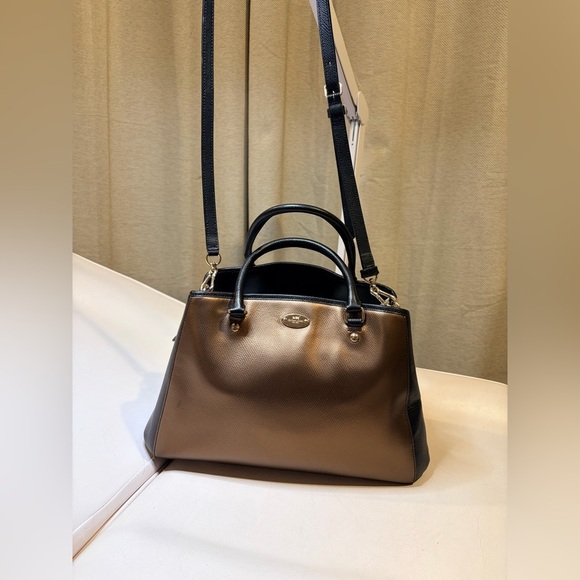 Coach Black and Bronze Satchel - Picture 5 of 15